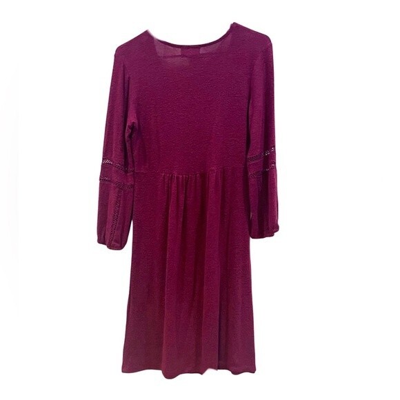 Olive + Oak empire waist wine sweater dress size petite small - Picture 2 of 5